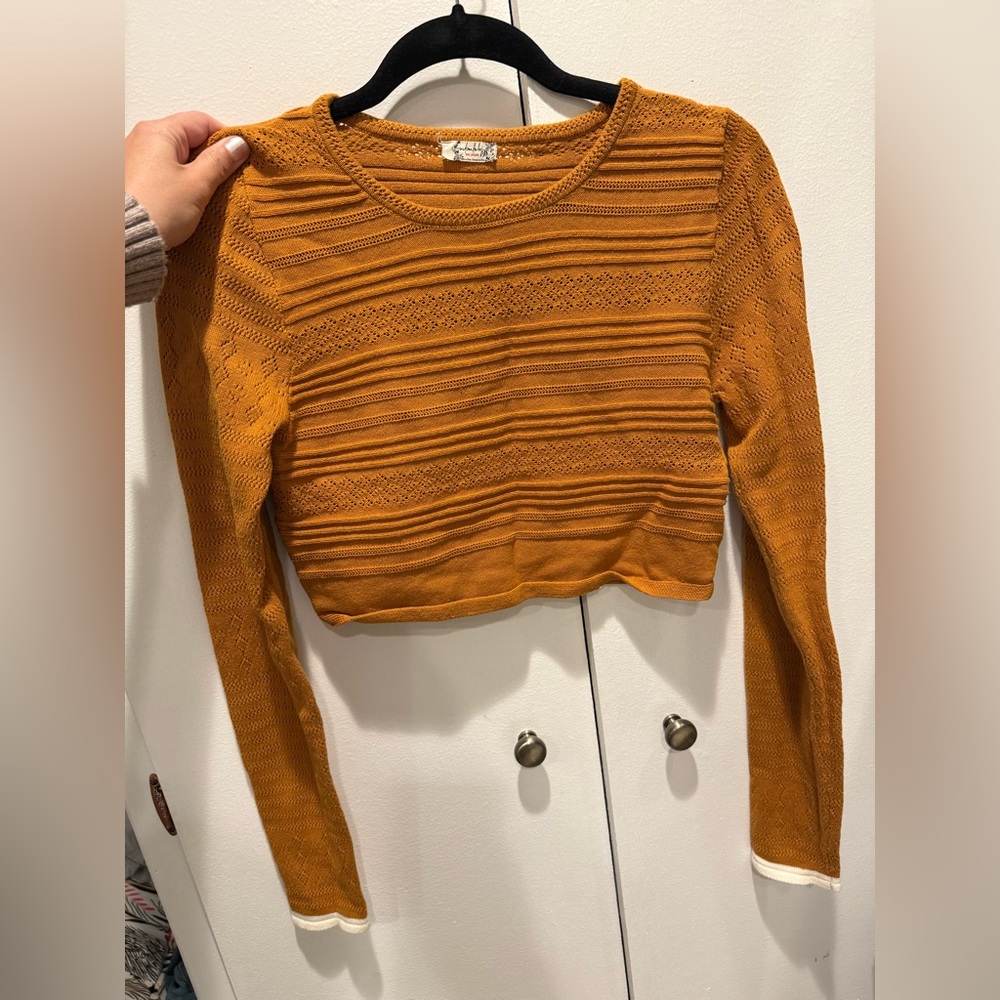 Free people Intimates Knit Long Sleeve Crop Top